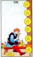 Eight of Pentacles tarot card