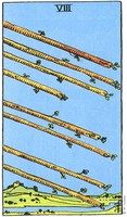 Eight of Wands tarot card