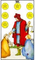 Six of Pentacles tarot card