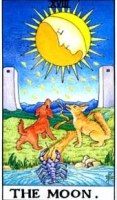 The Moon tarot card